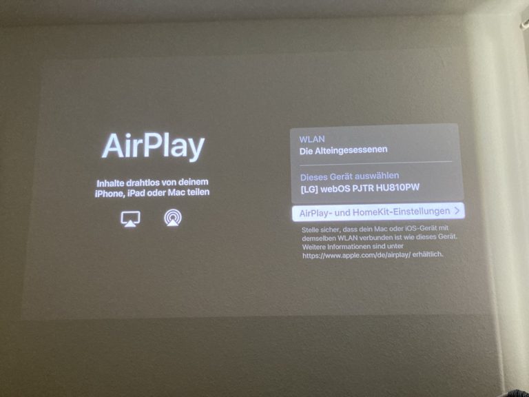 AirPlay Unterstützung